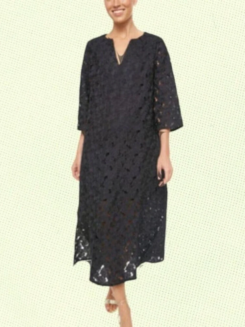 Tuckernuck Jamie Eyelet Midi Dress S